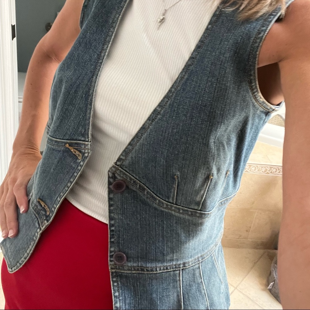 French Connection Blue Jean Denim Vest